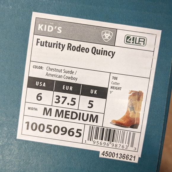 Ariat x Rodeo Quincy Boots Unisex 6M Youth or Women's size 8 - Picture 10 of 10